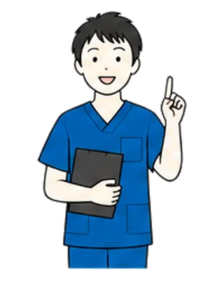 病気について説明する医師のイラスト