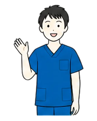 挨拶する医師のイラスト