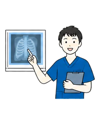健診結果を説明する医師のイラスト